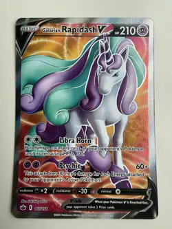 Pokemon TCG Galarian Rapidash V Sword & Shield Chilling Reign 167/198 NM - Image 1