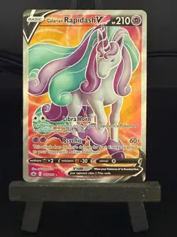 Galarian Rapidash V 167/198 Full Art Chilling Reign Pokemon Card - English - Image 1