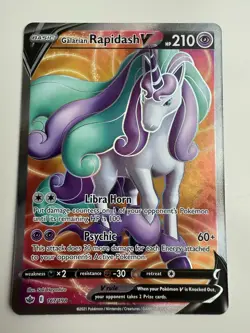 Pokemon TCG Galarian Rapidash V Sword & Shield Chilling Reign 167/198 NM - Image 1
