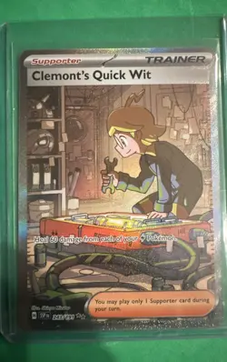 Clemont's Quick Wit 243/191 Sv08: Surging Sparks Holo - Image 1