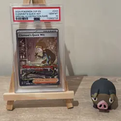 (PSA 10)Clemont's Quick Wit 243/191 Sv08: Surging Sparks Holo - Image 1