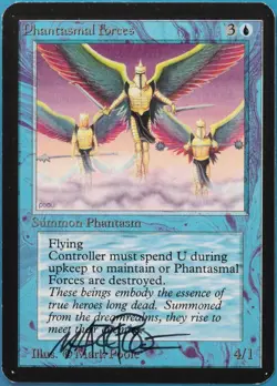 Phantasmal Forces Alpha PLD Blue Uncommon SIGNED MTG CARD (ID# 521239) ABUGames - Image 1