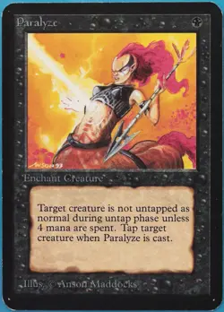 Paralyze Alpha PLD Black Common MAGIC THE GATHERING CARD (ID# 522349) ABUGames - Image 1