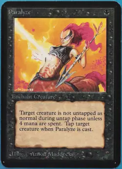 Paralyze Alpha PLD Black Common MAGIC THE GATHERING CARD (ID# 522348) ABUGames - Image 1