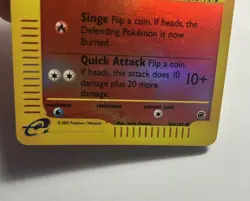 Vintage Cyndaquil Pokemon TCG Card Expedition Set 104/165 Reverse Holo LP - Image 3
