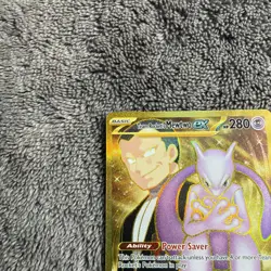 Team Rocket’s Mewtwo ex 240/182 Pokemon TCG Destined Rivals Gold Holo Card - Image 5