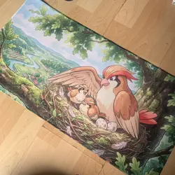 Pidgey Pidgeotto Rubber Playmat Play Mat Tcg Trading Card Game Pokemon Gaming - Image 1