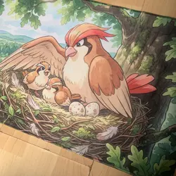 Pidgey Pidgeotto Rubber Playmat Play Mat Tcg Trading Card Game Pokemon Gaming - Image 2