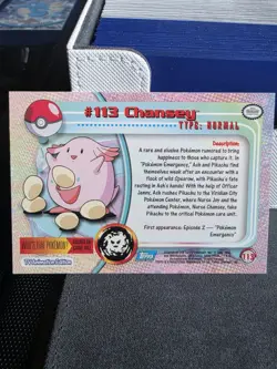 Chansey #113 Topps Trading Cards Series 2 Pokemon NM - Image 2