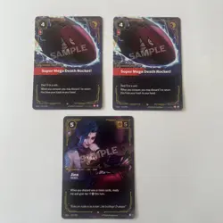 Riftbound Jinx -Rebel and 2X super mega death rocket. SAMPLE cards from demo - Image 1