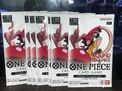Round 1 x One Piece Card Game Promotional Pack - ENGLISH Lot of 7 Sealed Packs - Image 2