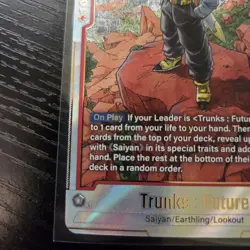 Dragon Ball Super Card Game Fusion World Manga Future Trunks Alt Art SB02-010 - Image 5