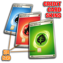 Pokemon Energy Cards, SVE, XY, S&M | Credit Card Skin/Sticker | 3 Pack - Image 1