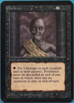 Pestilence Alpha PLD Black Common MAGIC THE GATHERING CARD (ID# 520076) ABUGames - Image 1