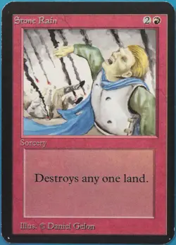 Stone Rain Alpha PLD Red Common MAGIC THE GATHERING CARD (ID# 522394) ABUGames - Image 1
