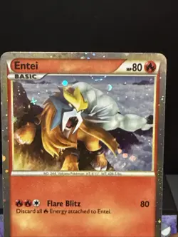 Pokemon Card Entei HGSS20 HeartGold SoulSilver Promo Rare Light Play - Image 2