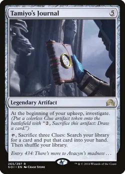 MTG Tamiyo's Journal - Shadows over Innistrad #265 - Rare - Lightly Played - Image 1
