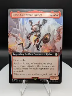 Rose, Cutthroat Raider (Extended Art) Regular #0392 Fallout MTG PIP (NM) - Image 1