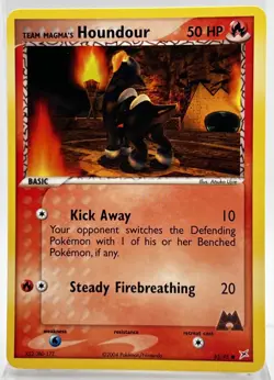 Team Magma's Houndour 63/95 Pokemon Card Hidden Legends 2004 LP/NM - Image 1