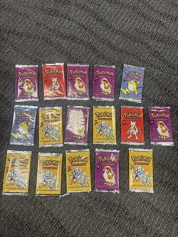 *EMPTY* Pokemon Booster Pack Wrappers WOTC "Base Set 2" Lot Of 16 - Image 1