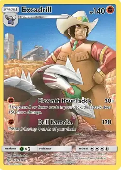 Excadrill 246/236 SM Cosmic Eclipse Holo Pokemon TCG Card Secret Rare - Image 1