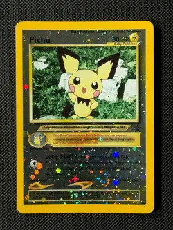 Pichu 35 Black Star Promo Pokemon League Card Reverse Foil 2001 NM - Image 1