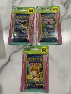Pokemon TCG XY Evolutions Checklane DG Blister Pack Factory Sealed New X3 - Image 1