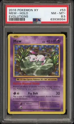 Mew Holo 53/108 - XY Evolutions Pokemon PSA 8.5 - Image 1
