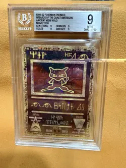 1999-02 Pokemon Promos 2000 Movie WotC American Ancient Mew BGS 9 - Image 1