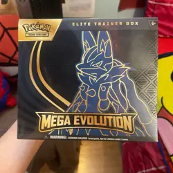 Pokemon Mega Evolution Elite Trainer Box 2025 Lucario Riolu 65 Sleeves Promo - Image 1