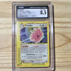 Pokemon Clefable CGC 8.5 Expedition Base Set 007/165 Holo Mint case - Image 1