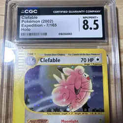 Pokemon Clefable CGC 8.5 Expedition Base Set 007/165 Holo Mint case - Image 2