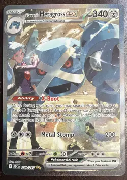 Pokemon TCG Steven's Metagross ex 289/217 Ascended Heroes SIR - Image 1