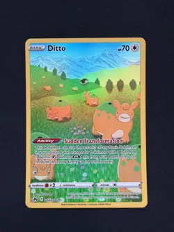 Pokemon TCG Ditto GG22/GG70 Crown Zenith Galarian Ultra Rare Holo Full Art - Image 1