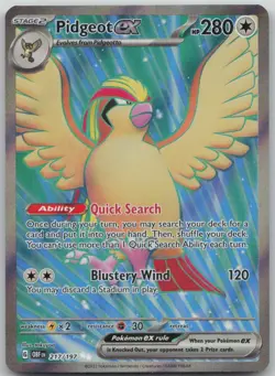 Pidgeot ex [OBF - 217/197] NM Holofoil Ultra Rare EN - Image 2