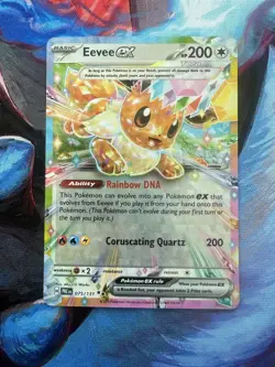 Eevee ex 075/131 Double Rare Sv: Pokemon Prismatic Evolutions Holo Near Mint - Image 1