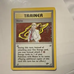 WOTC Blaine 17/132 Gym Challenge Holo Rare 2000 English Unlimited Trainer - Image 3