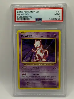 2016 Pokemon XY Evolutions Mewtwo #51 PSA 9 - Image 1