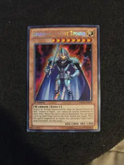 Legendary Knight Timaeus DRLG-EN001 Dragons of Legend 1st Edition Secret Rare LP - Image 1