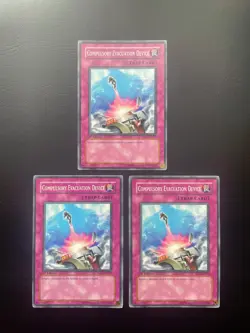 Yugioh Compulsory Evacuation Device SD7-EN032 1st Edition Common LP/MP X3 - Image 1