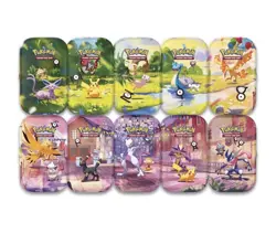 PRESALE Pokemon 30th Anniversary Mini Tin Display Factory Sealed (10 Mini Tins) - Image 2