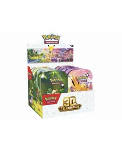 PRESALE Pokemon 30th Anniversary Mini Tin Display Factory Sealed (10 Mini Tins) - Image 1