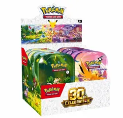 (PRESALE) Pokemon 30th Anniversary Mini Tin Display Factory Sealed(10 Mini Tins) - Image 1