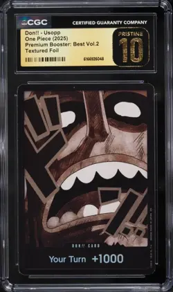 CGC 10 Pristine ENGLISH One Piece Don!! Usopp Textured Foil Premium Booster V2 - Image 1