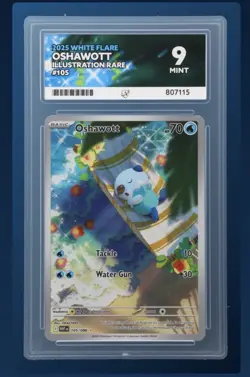 Oshawott 105/086 White Flare Illustration Rare MINT ACE 9 2025 Pokemon TCG - Image 2