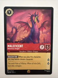 Maleficent - Monstrous Dragon 108/204 Legendary Disney Lorcana Fabled TCG NM - Image 1