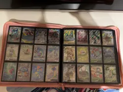 Vault X Pink Zip Trading Card Binder with 194 Cards - Pokemon TCG Card Lot. - Image 1