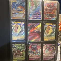 Pokemon TCG Mixed Card Lot Charizard GX V Trainer Foil includes binder - Image 1
