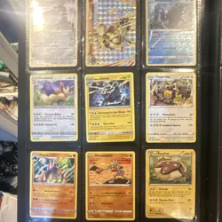 Pokemon TCG Mixed Card Lot Charizard GX V Trainer Foil includes binder - Image 2