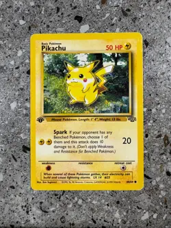 Pokemon TCG Cards 1st Edition Pikachu 60/64 Jungle PLAYED - Image 1